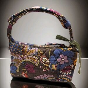 Vera Bradley Roxbury Crescent Shoulder Bag Colorful Bouquet New